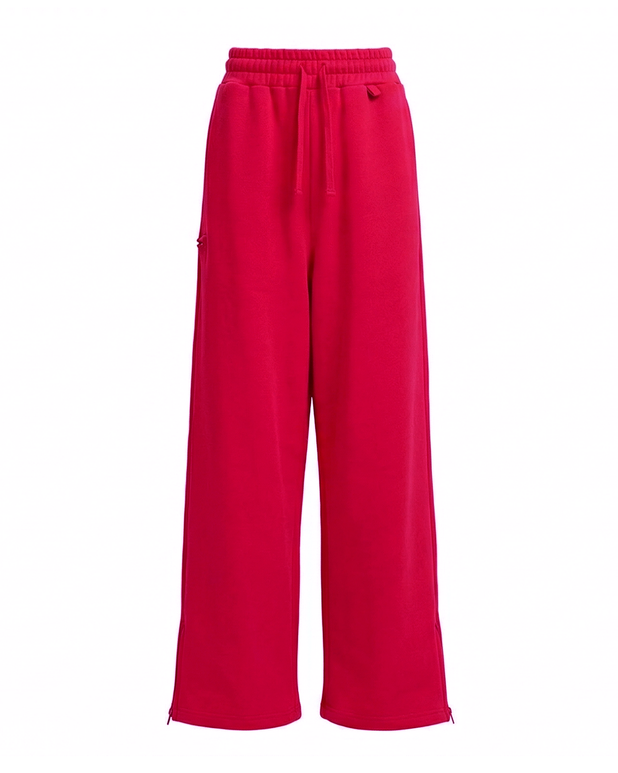 ZIPPER SWEATPANTS - RED