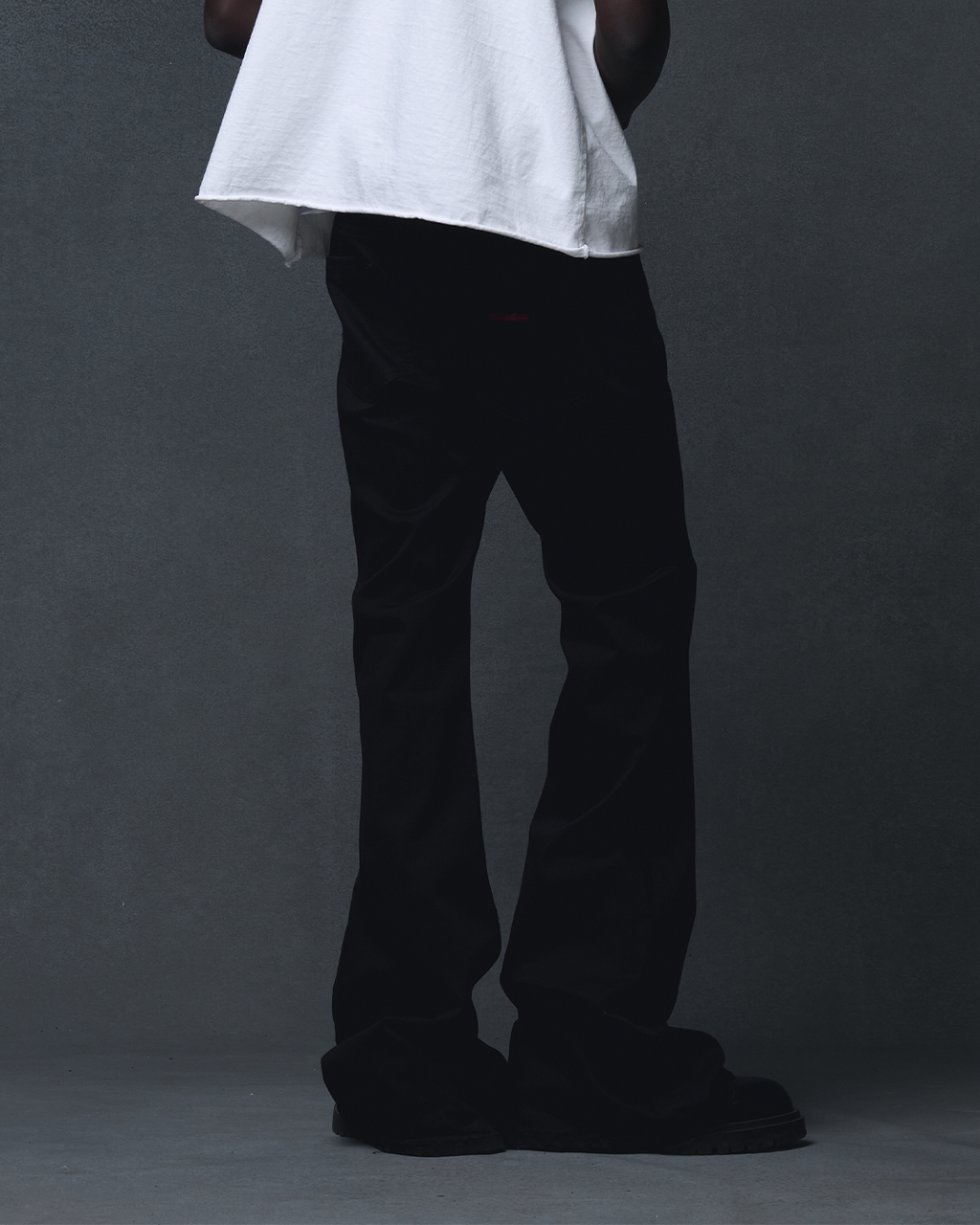 DENIM FLARE PANTS - BLACK