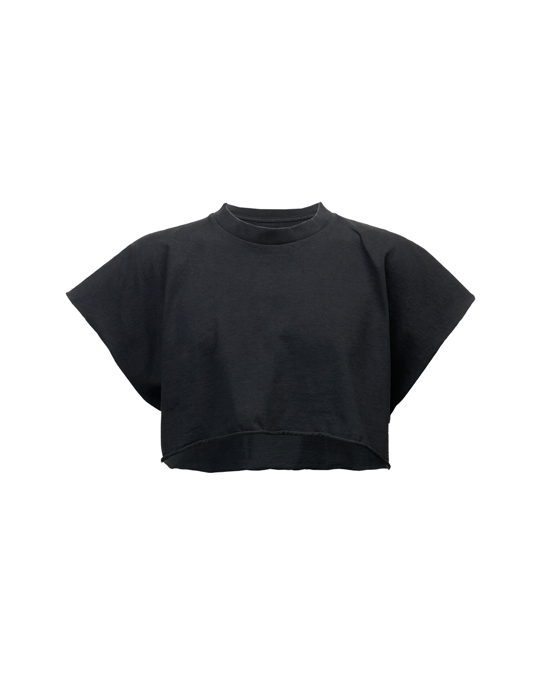 CROPPED FLAGSHIP TEE - BLACK