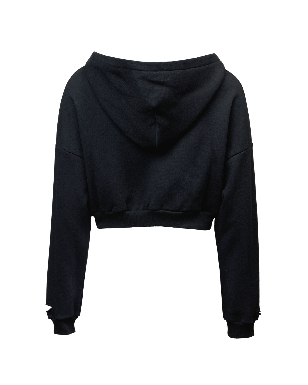 WOMENS CROPPED HOODIE  - BLACK