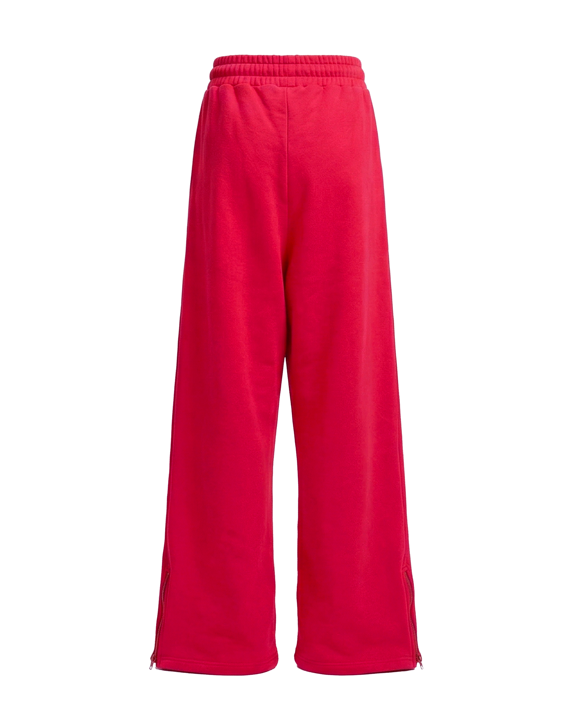 ZIPPER SWEATPANTS - RED