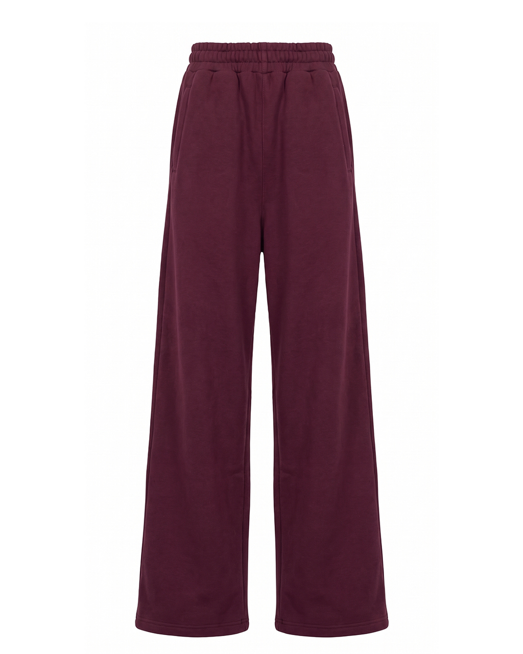 WIDE LEG SWEATPANTS - BURGUNDY