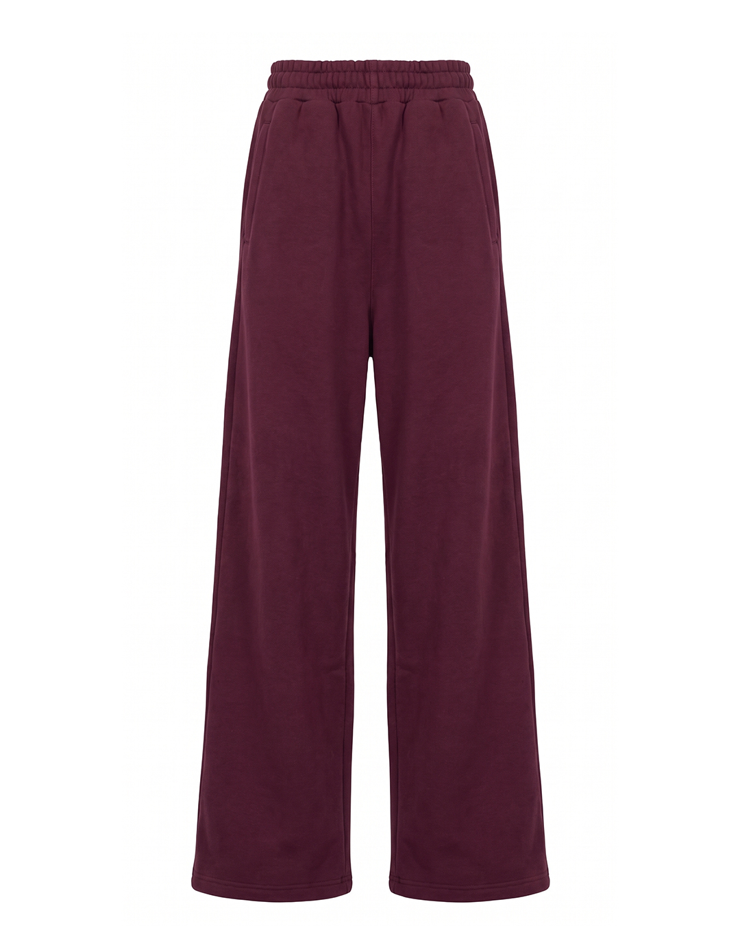 WIDE LEG SWEATPANTS - BURGUNDY
