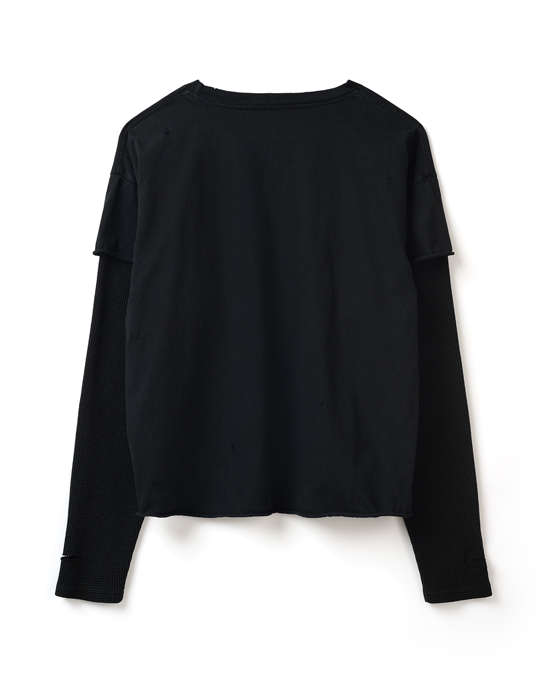THERMAL TEE - DISTRESSED BLACK