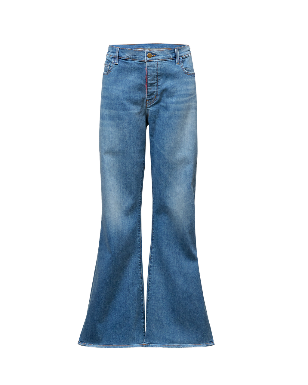 DENIM FLARE PANTS - BLUE