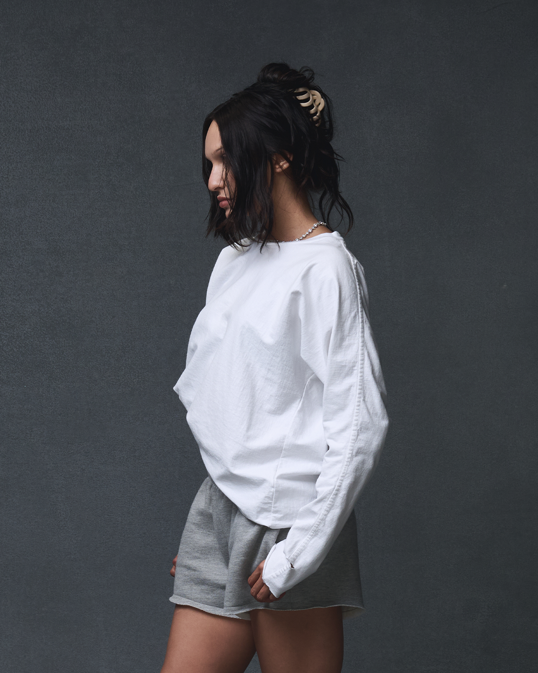 LONGSLEEVE FLAGSHIP TEE - WHITE