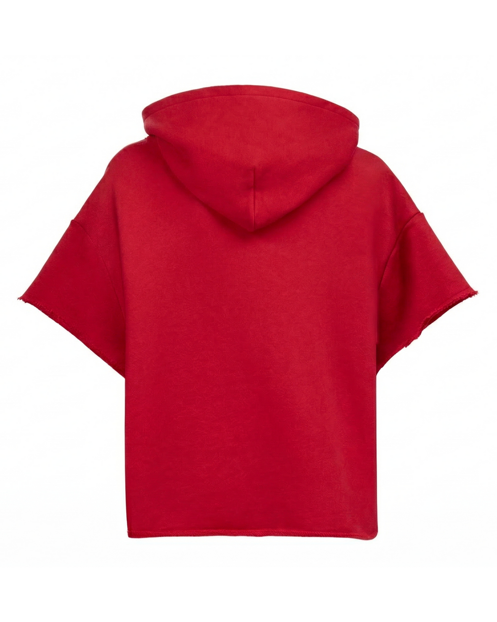 CUT OFF HOODIE - RED