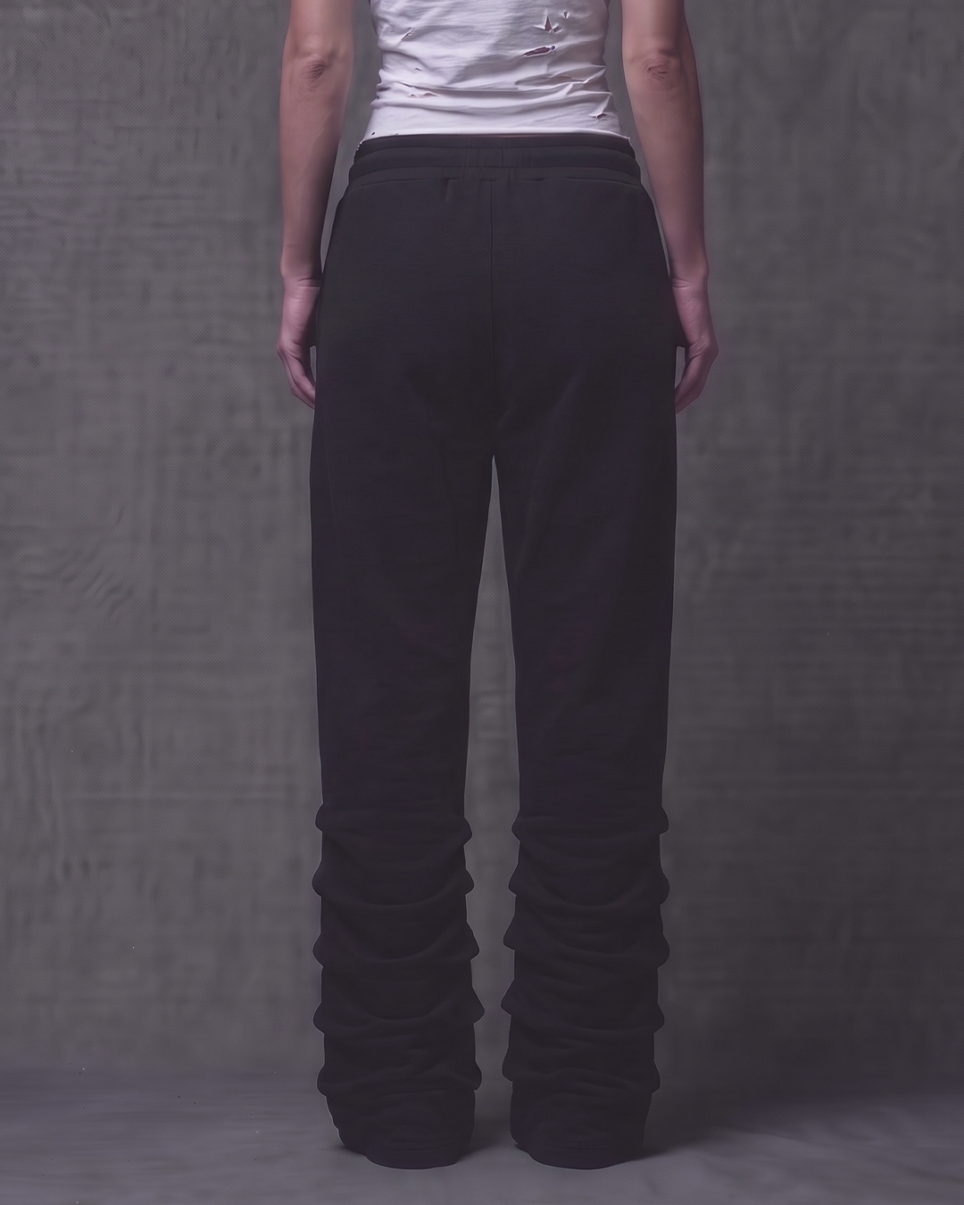 STACKED SWEATPANTS - BLACK