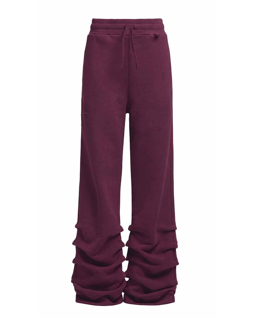 STACKED SWEATPANTS - BURGUNDY