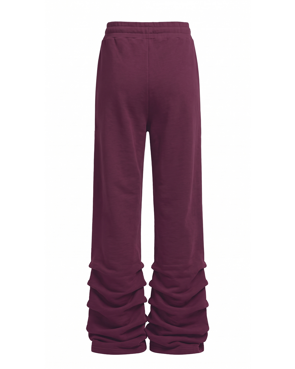 STACKED SWEATPANTS - BURGUNDY