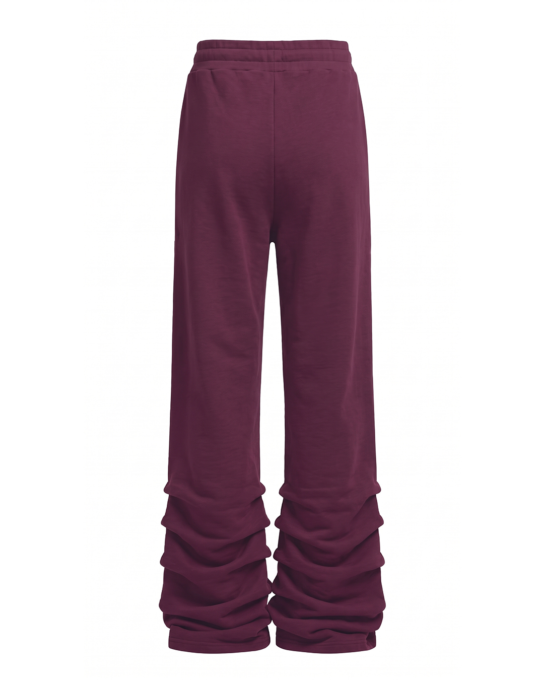 STACKED SWEATPANTS - BURGUNDY