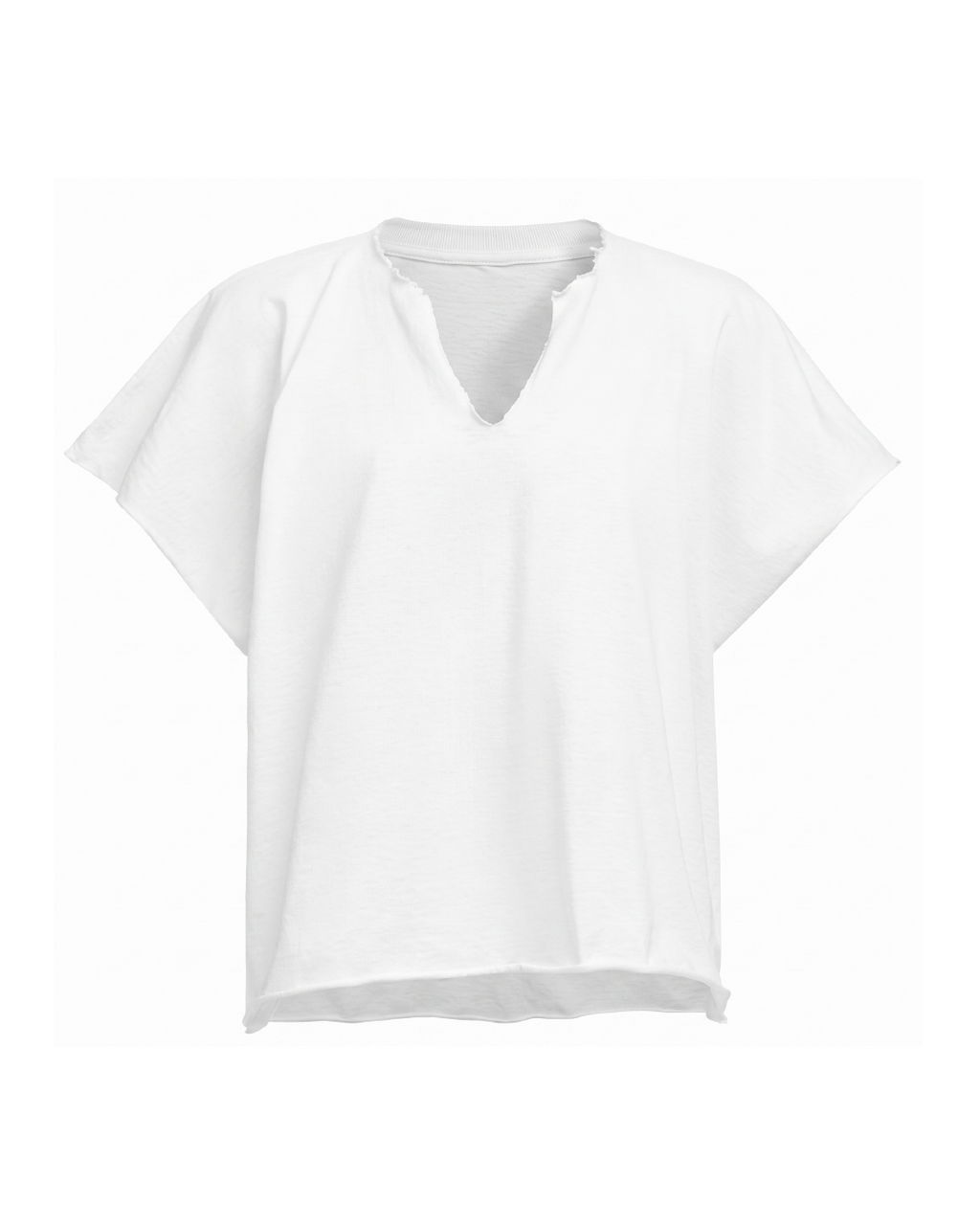 CUT NECK FLAGSHIP TEE - WHITE