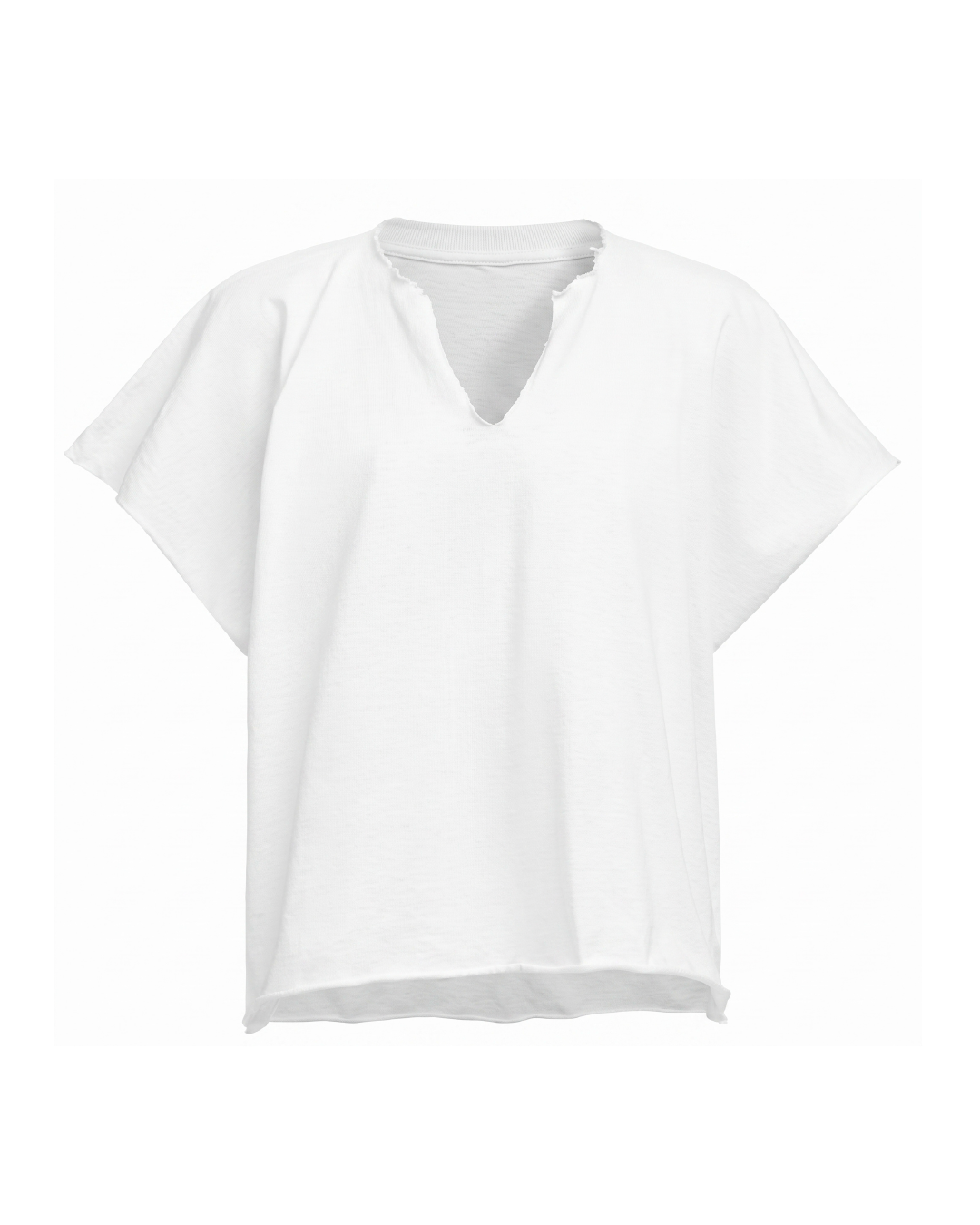 CUT NECK FLAGSHIP TEE - WHITE