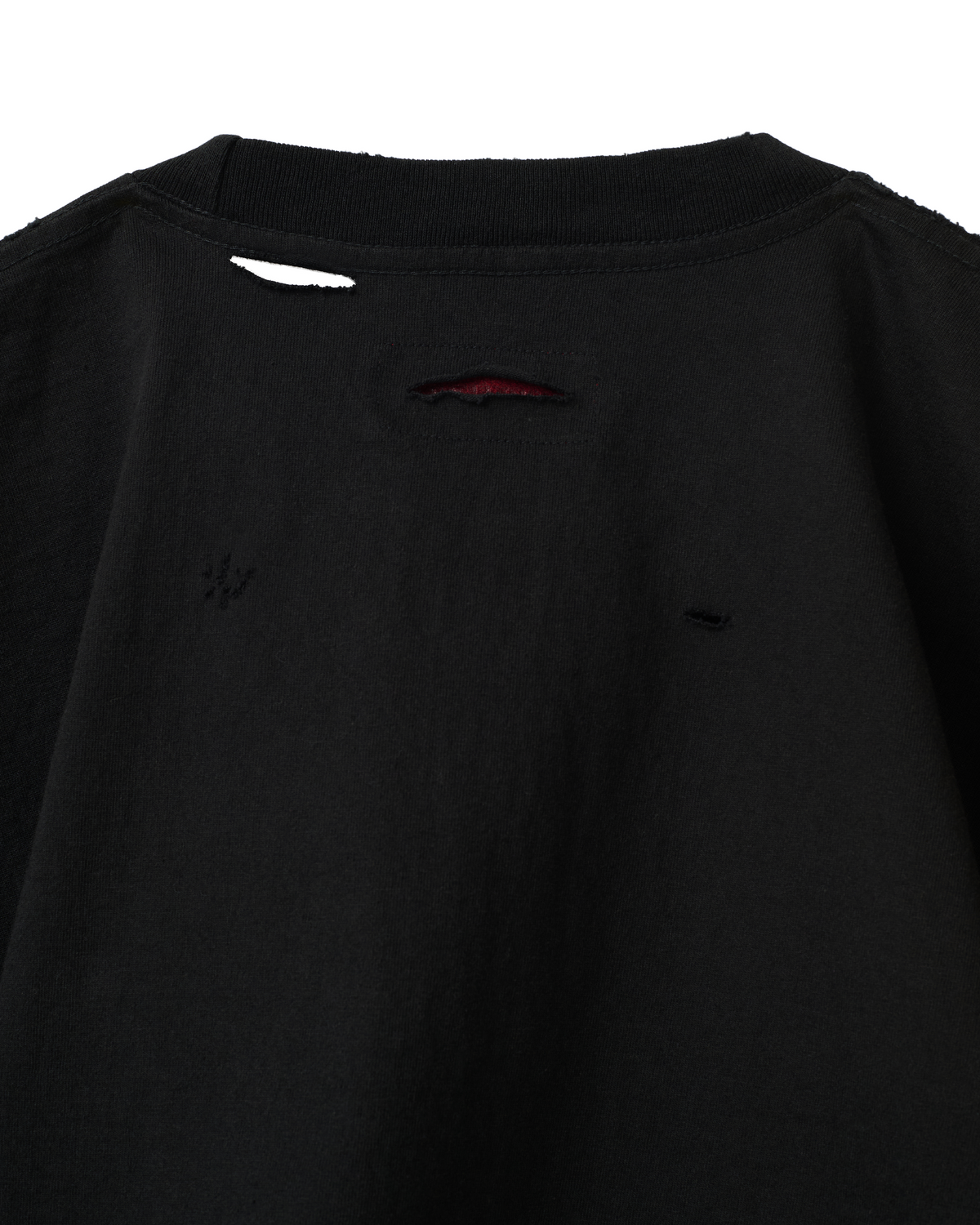 CROPPED FLAGSHIP TEE - DISTRESSED BLACK