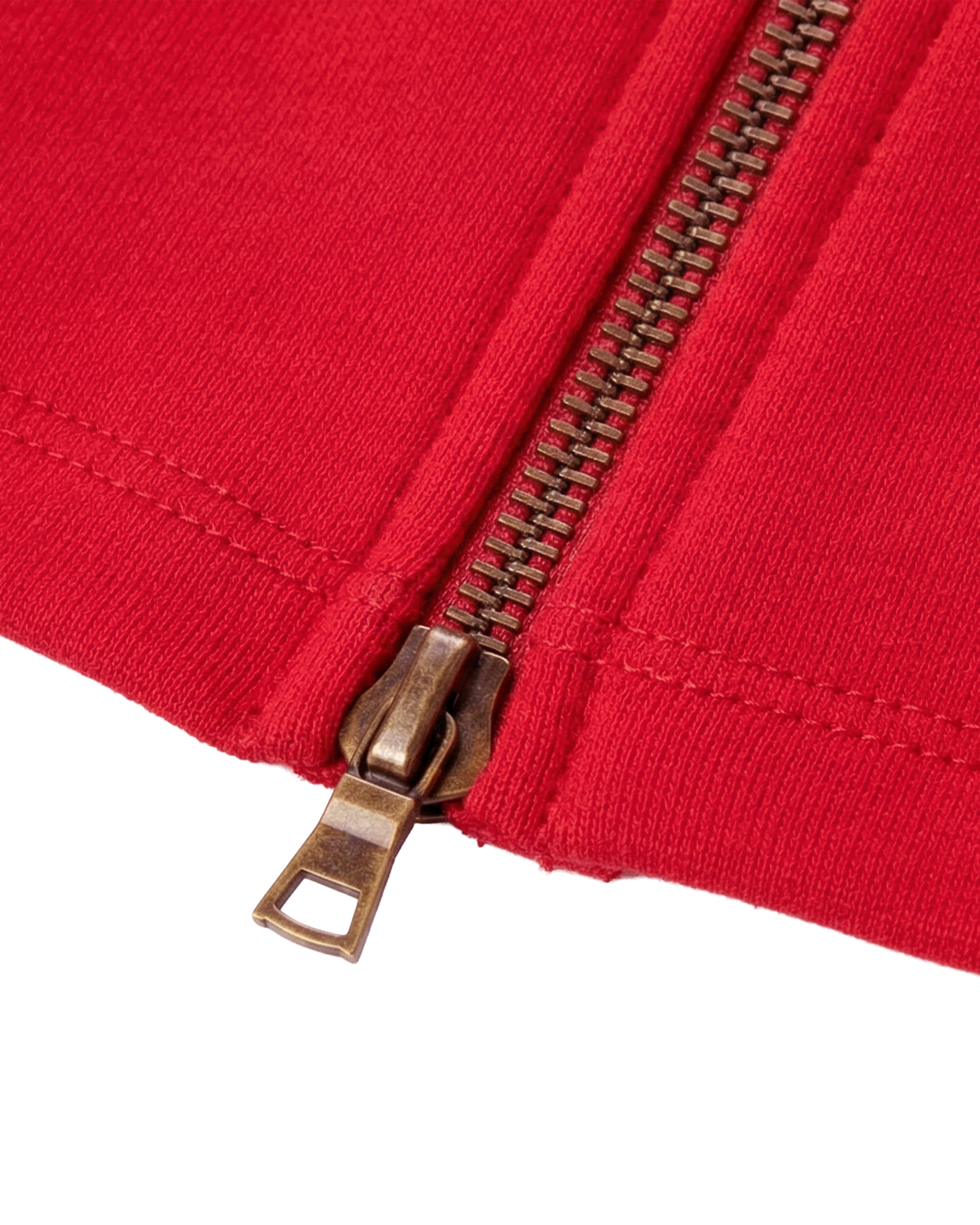 ZIPPER SWEATPANTS - RED
