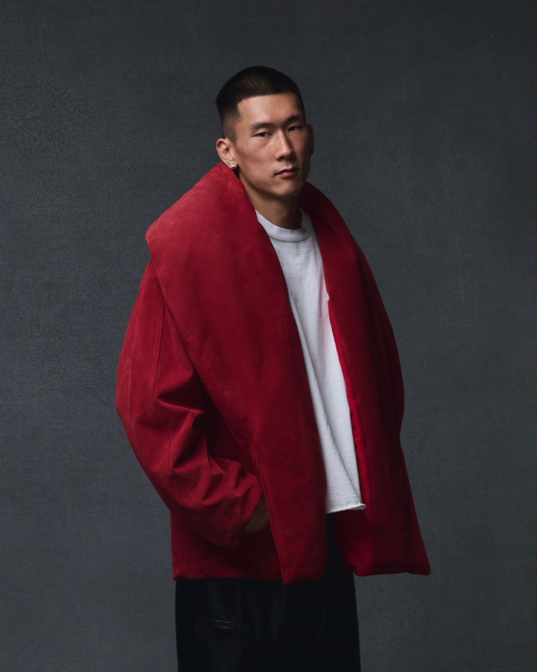 RED SUEDE JACKET