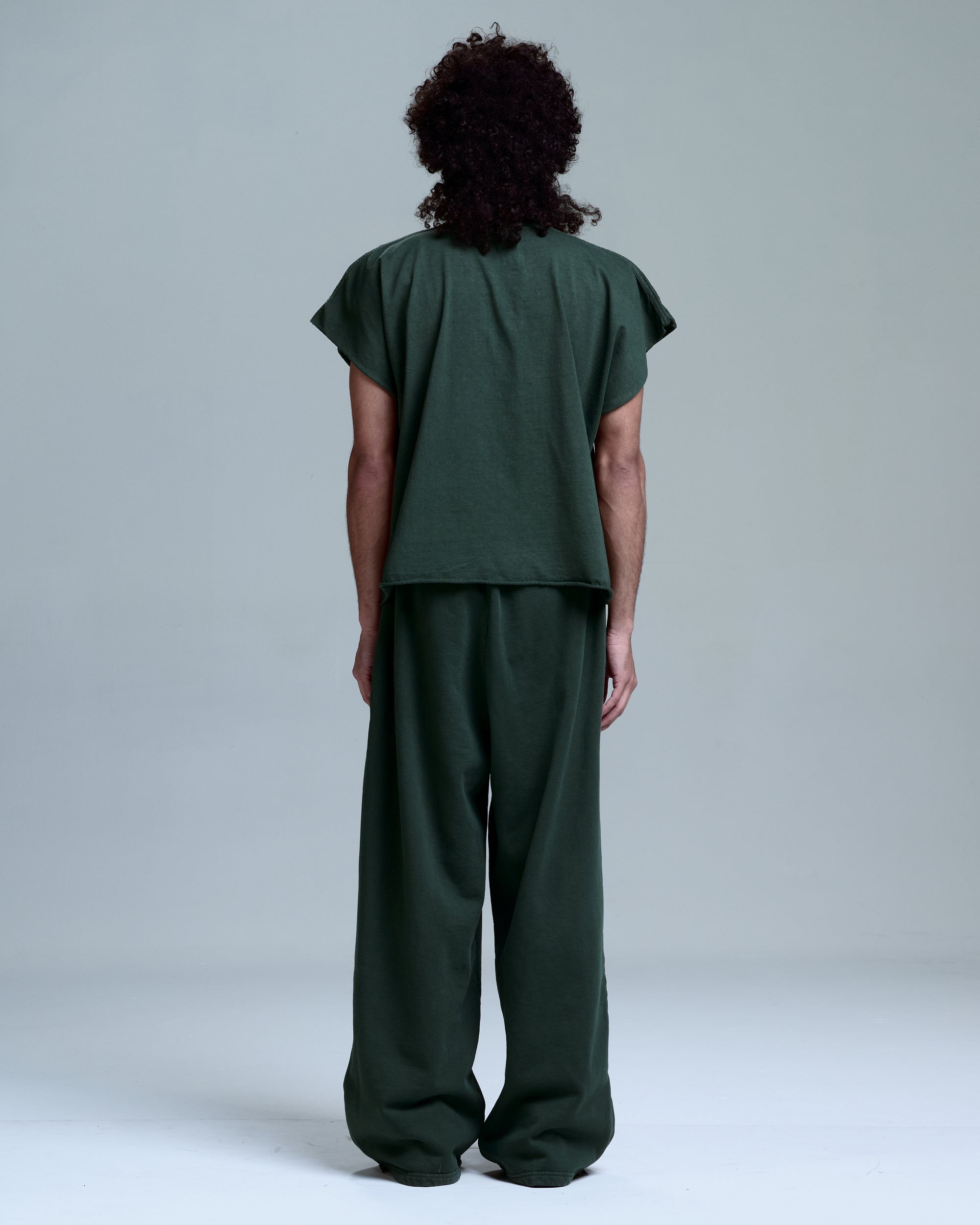 ZIPPER SWEATPANTS - GREEN