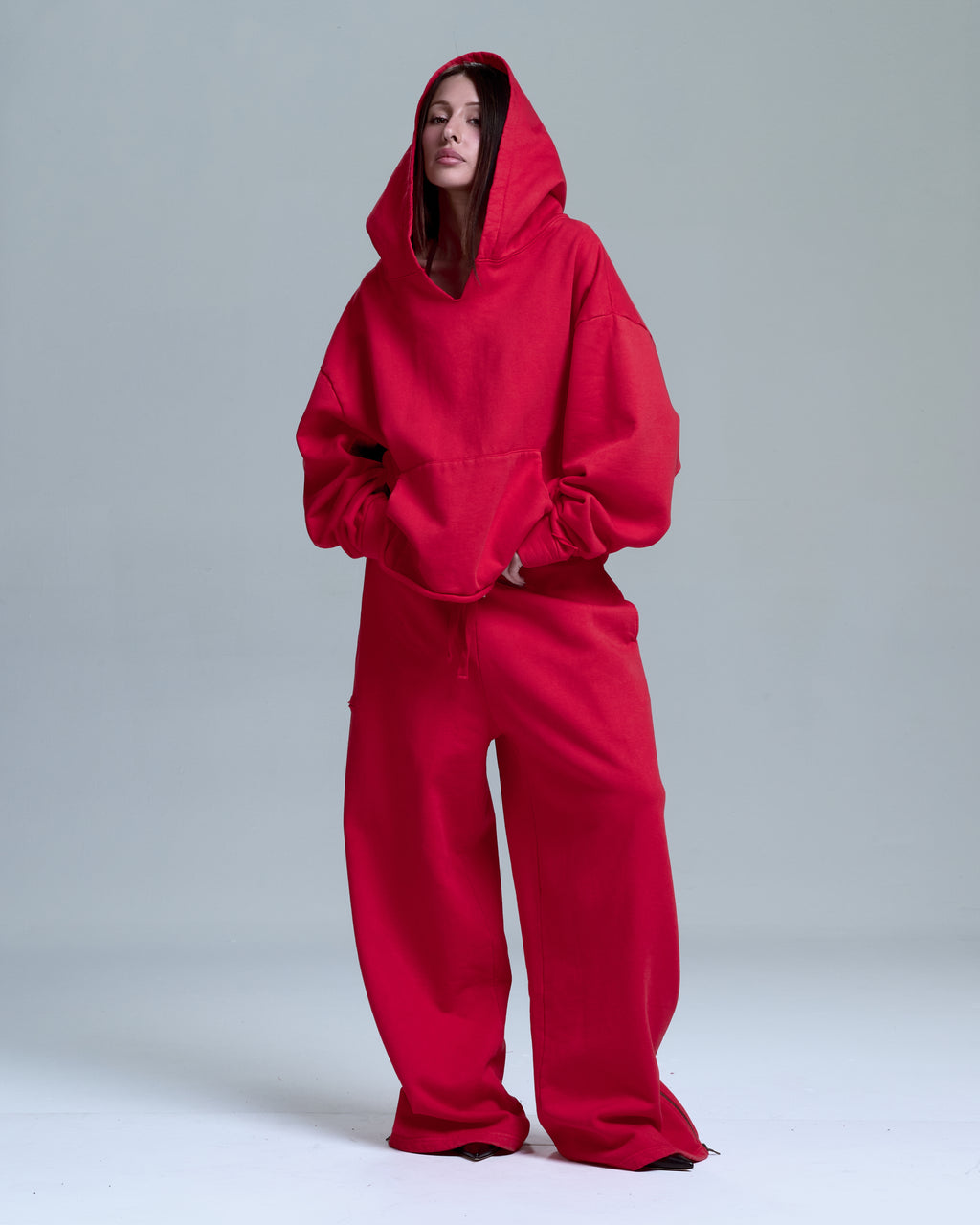OVERSIZED HOODIE -RED