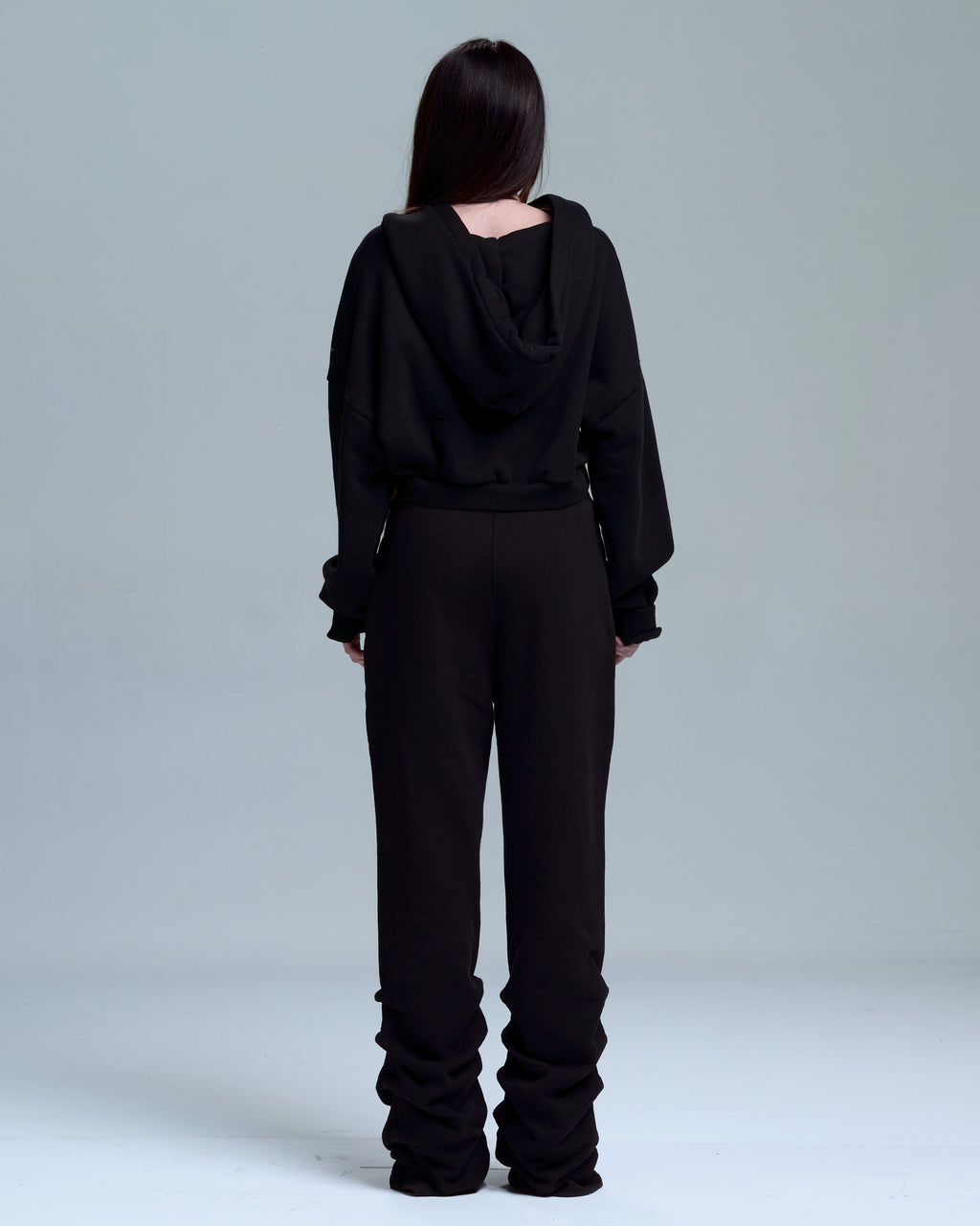 STACKED SWEATPANTS - BLACK
