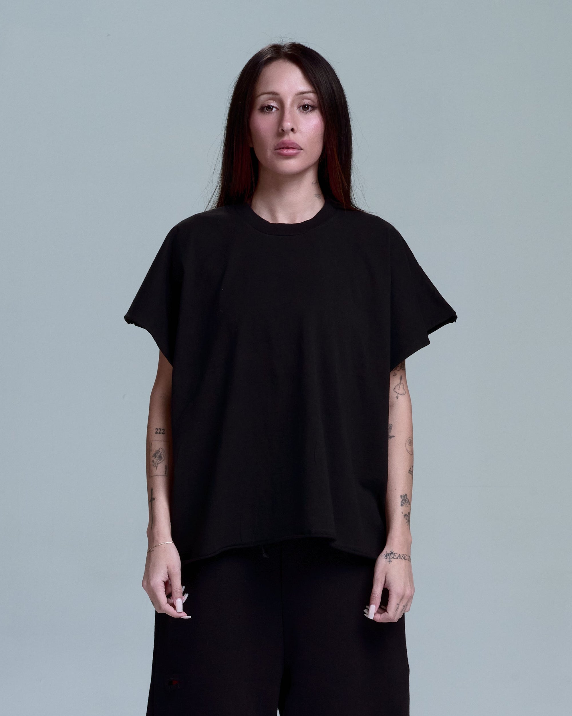 ZIPPER SWEATPANTS - BLACK