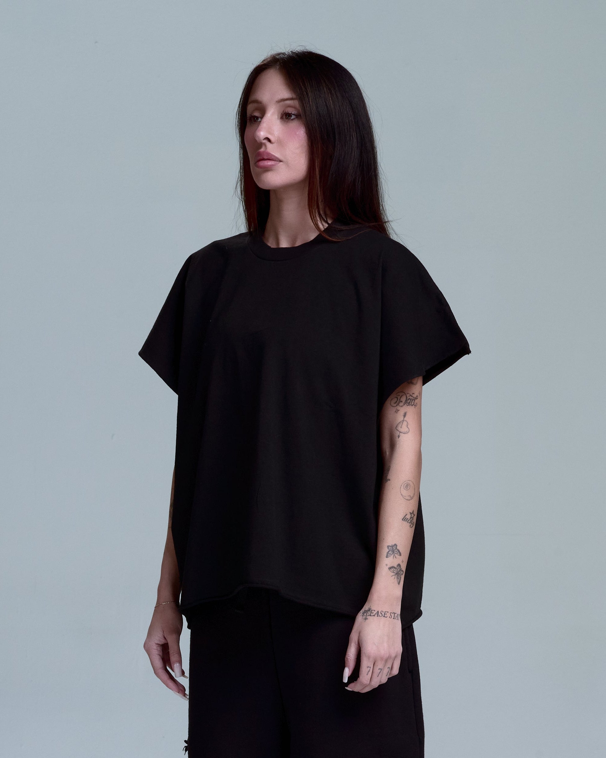 ZIPPER SWEATPANTS - BLACK