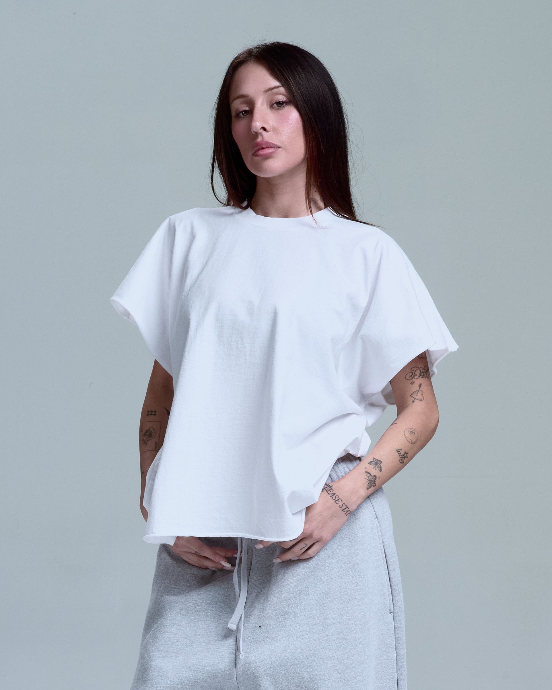 ZIPPER SWEATPANTS - HEATHER GREY