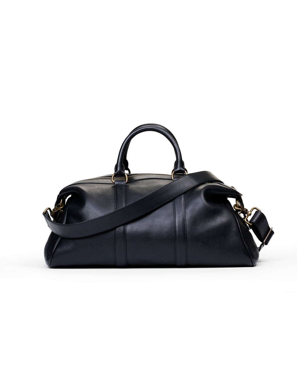 BLACK LEATHER DUFFLE