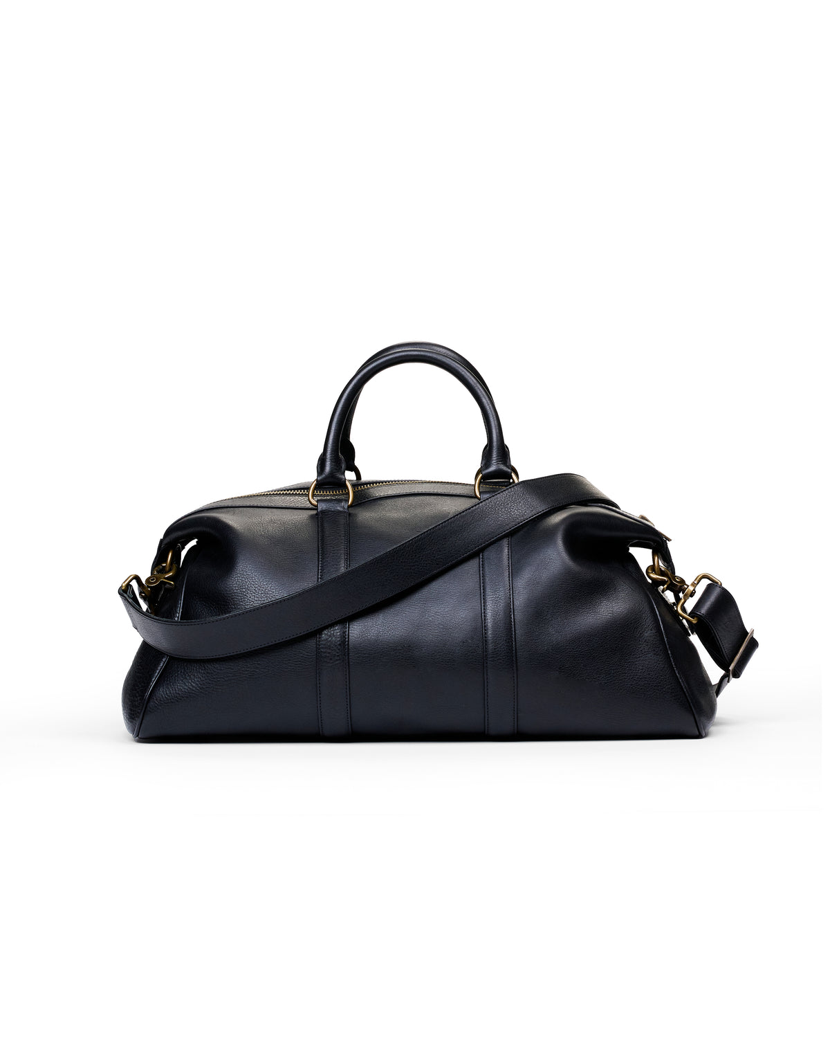BLACK LEATHER DUFFLE