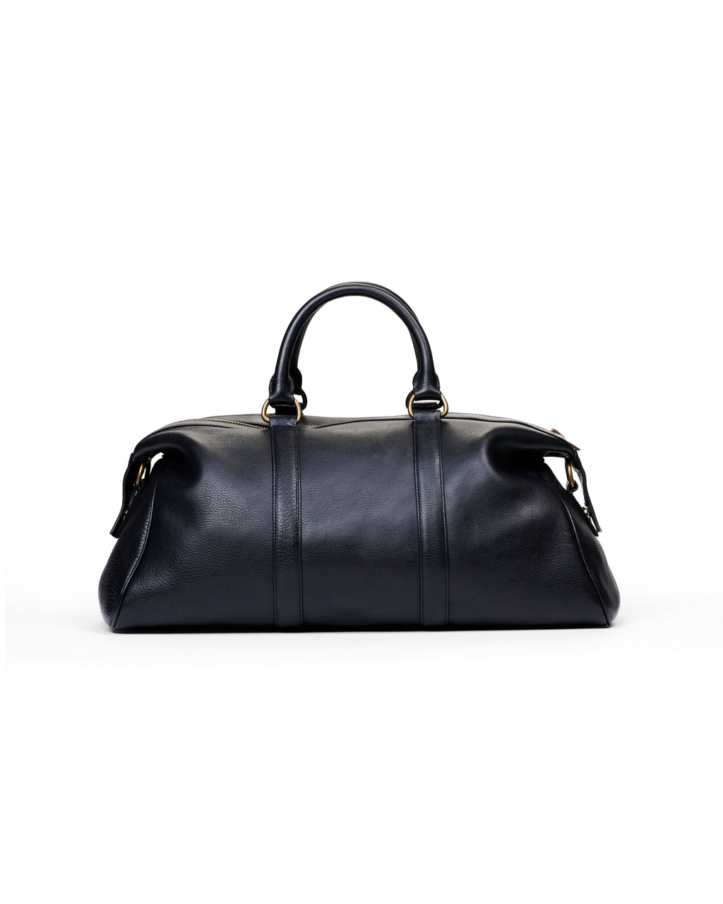 BLACK LEATHER DUFFLE