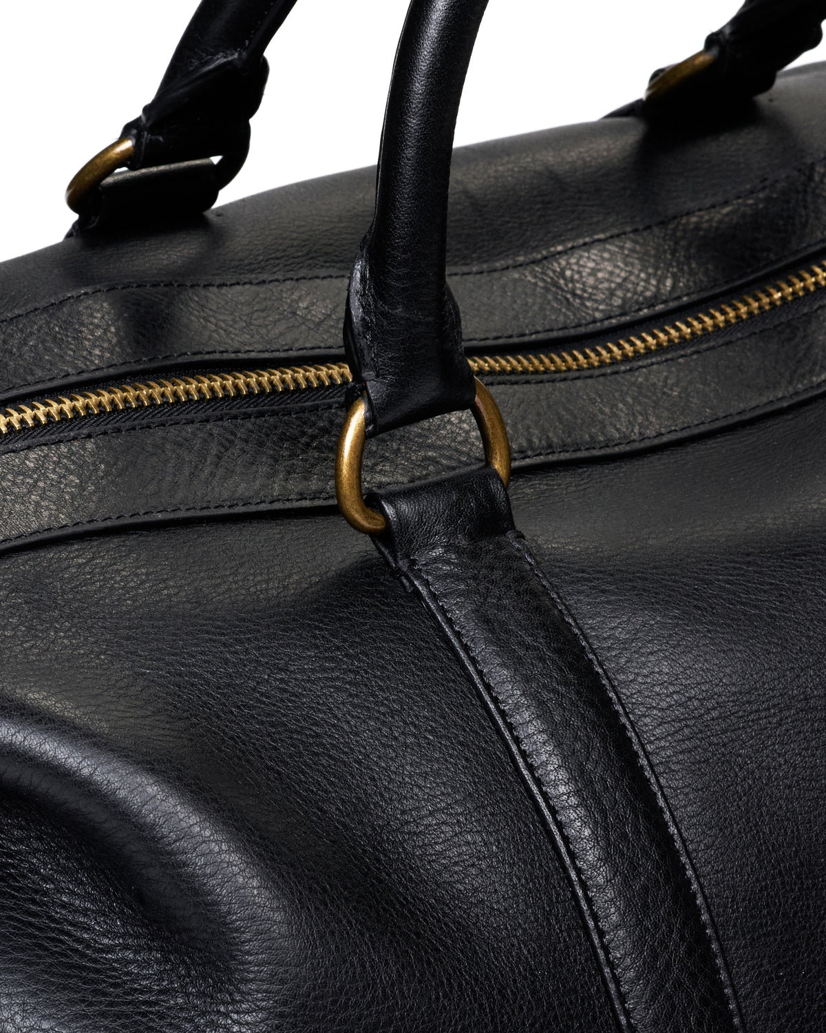 BLACK LEATHER DUFFLE