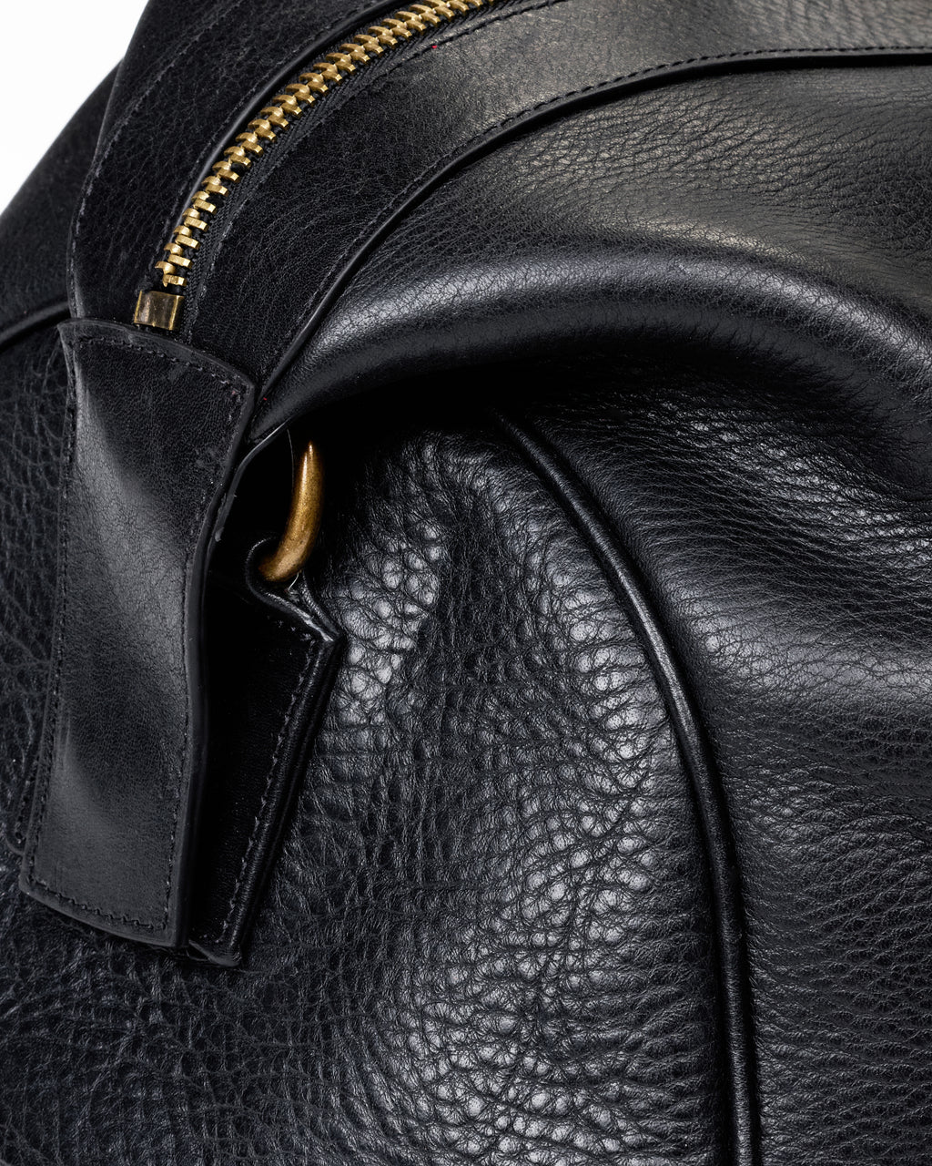BLACK LEATHER DUFFLE