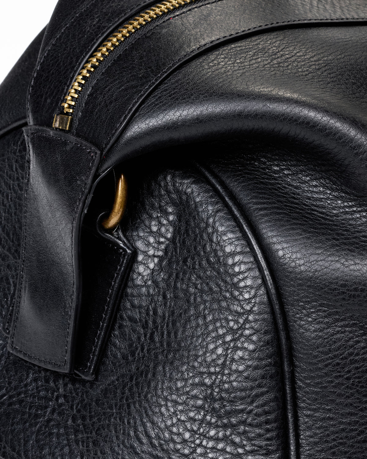 BLACK LEATHER DUFFLE
