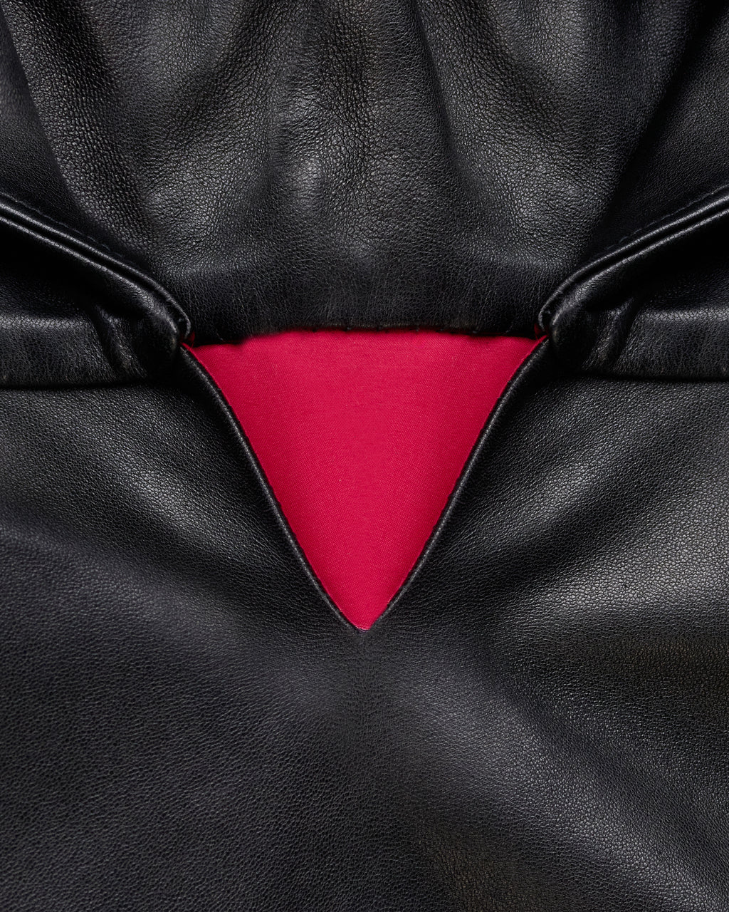 LEATHER HOODIE -BLACK