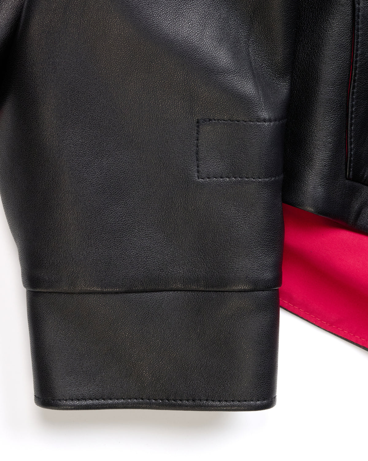 LEATHER HOODIE -BLACK