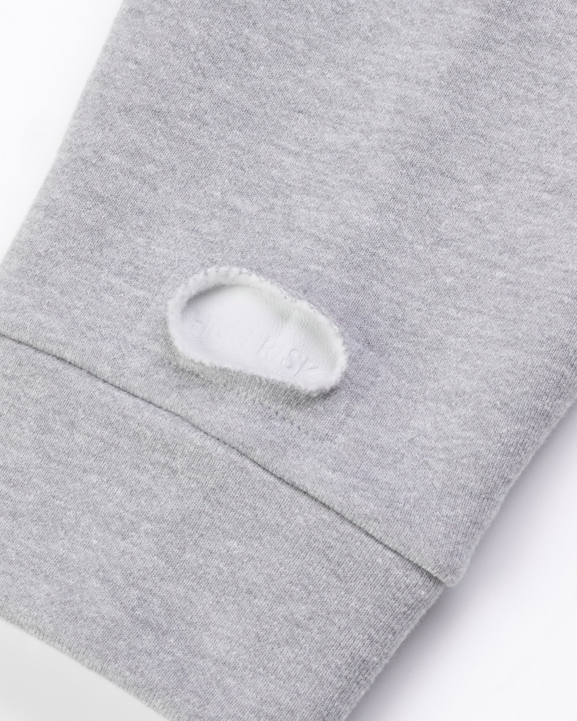 SLIM FIT ZIPPER HOODIE - HEATHER GREY