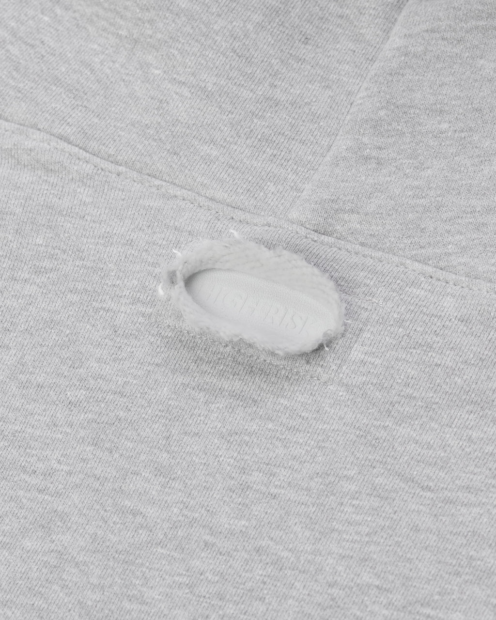 WOMENS CUT OFF HOODIE - HEATHER GREY