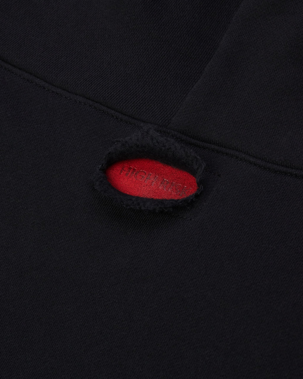 CUT OFF HOODIE - BLACK