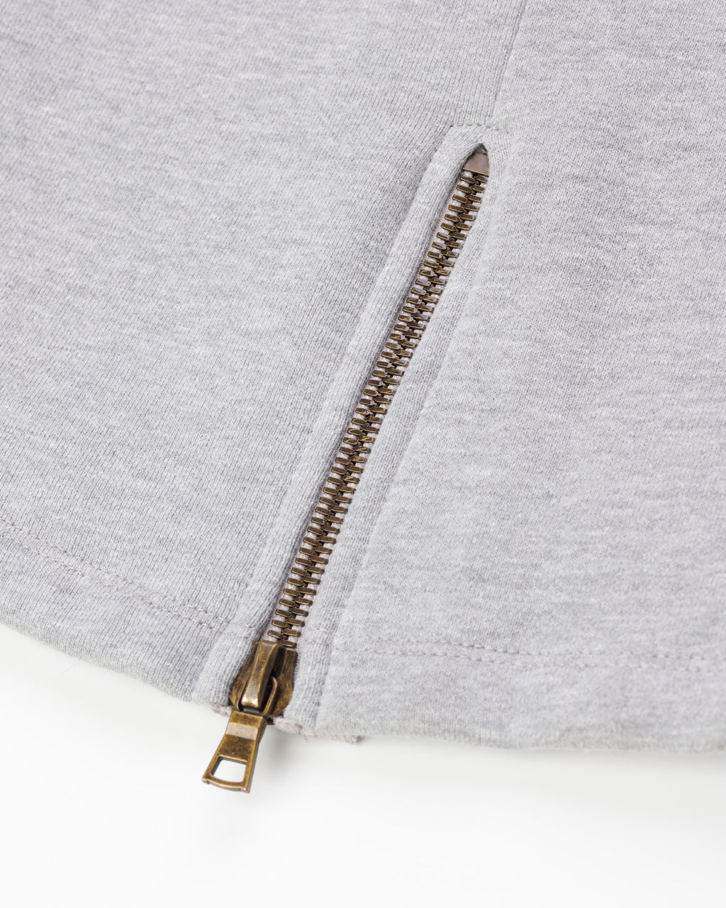 ZIPPER SWEATPANTS - HEATHER GREY