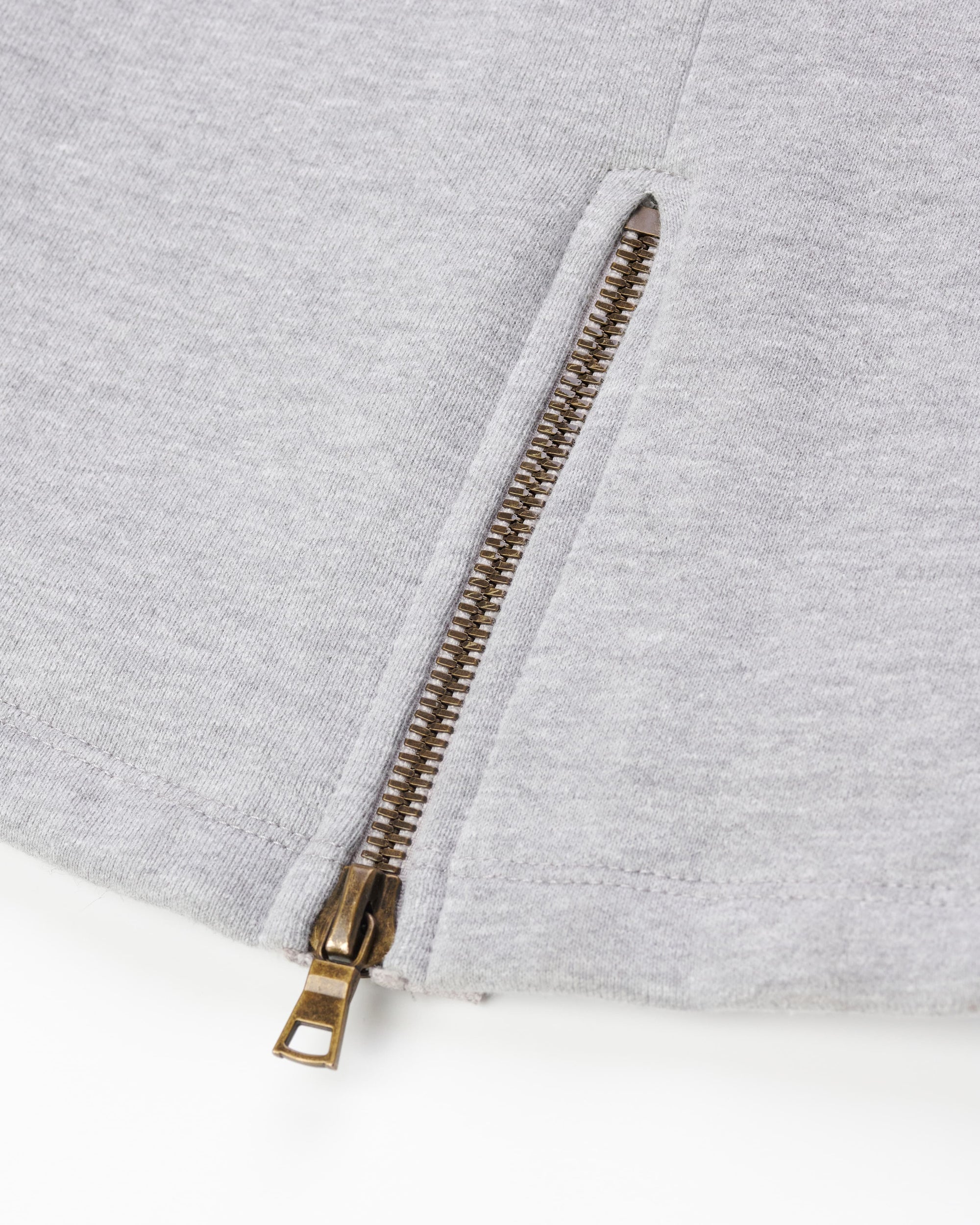 ZIPPER SWEATPANTS - HEATHER GREY