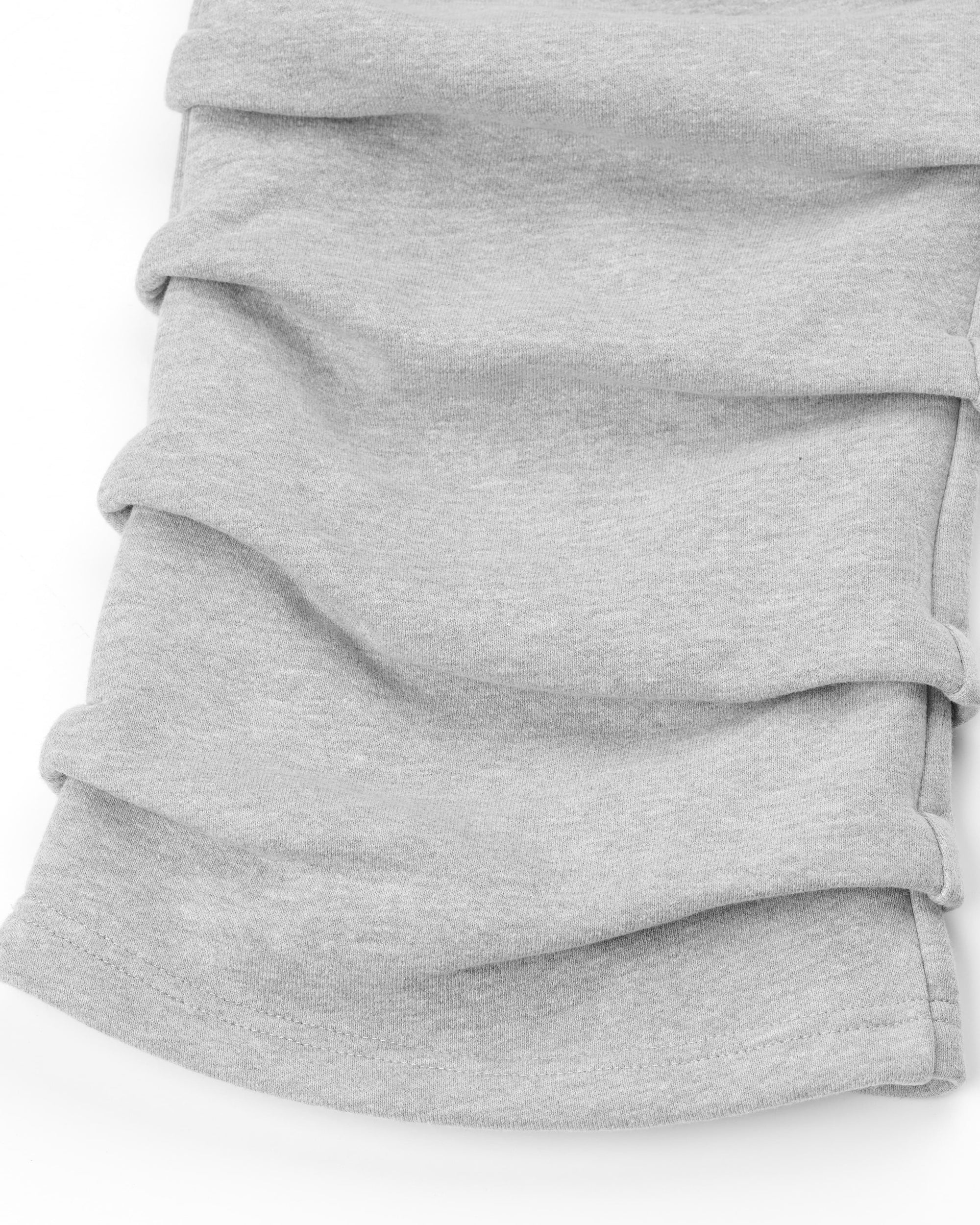 STACKED SWEATPANTS - HEATHER GREY
