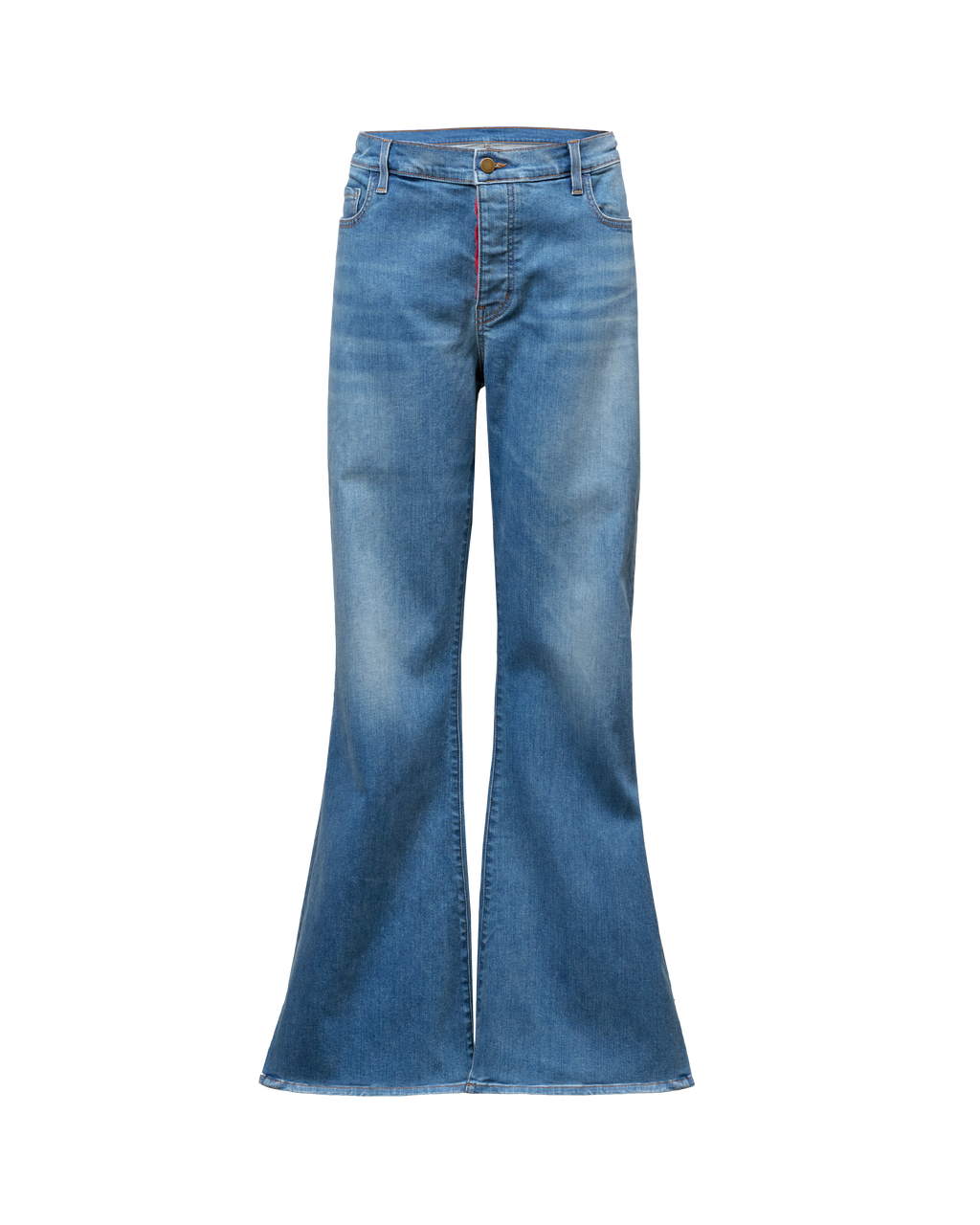 DENIM FLARE PANTS - BLUE