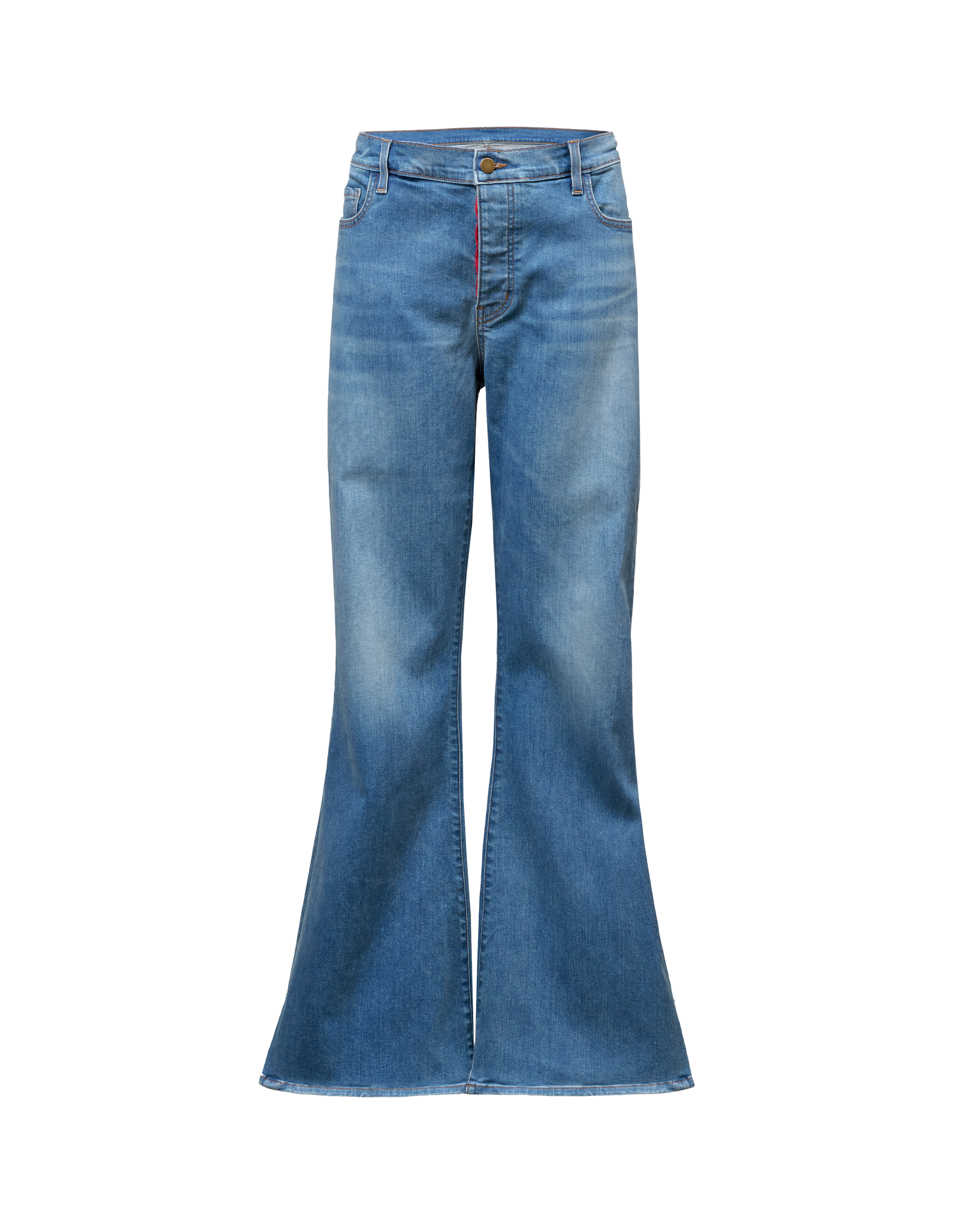DENIM FLARE PANTS - BLUE