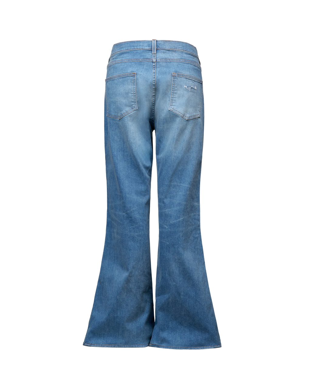 DENIM FLARE PANTS - BLUE
