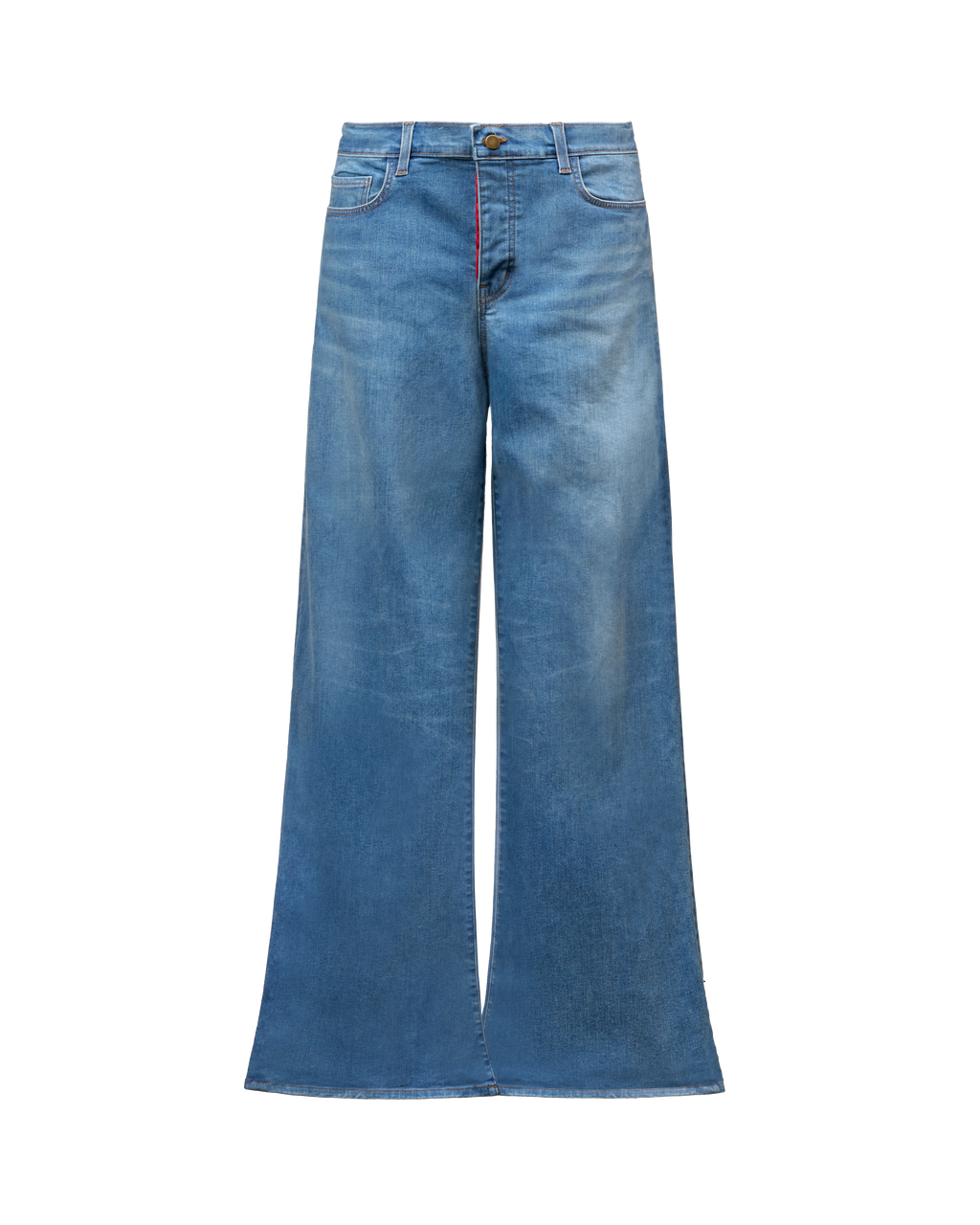 DENIM WIDE LEG PANTS - BLUE