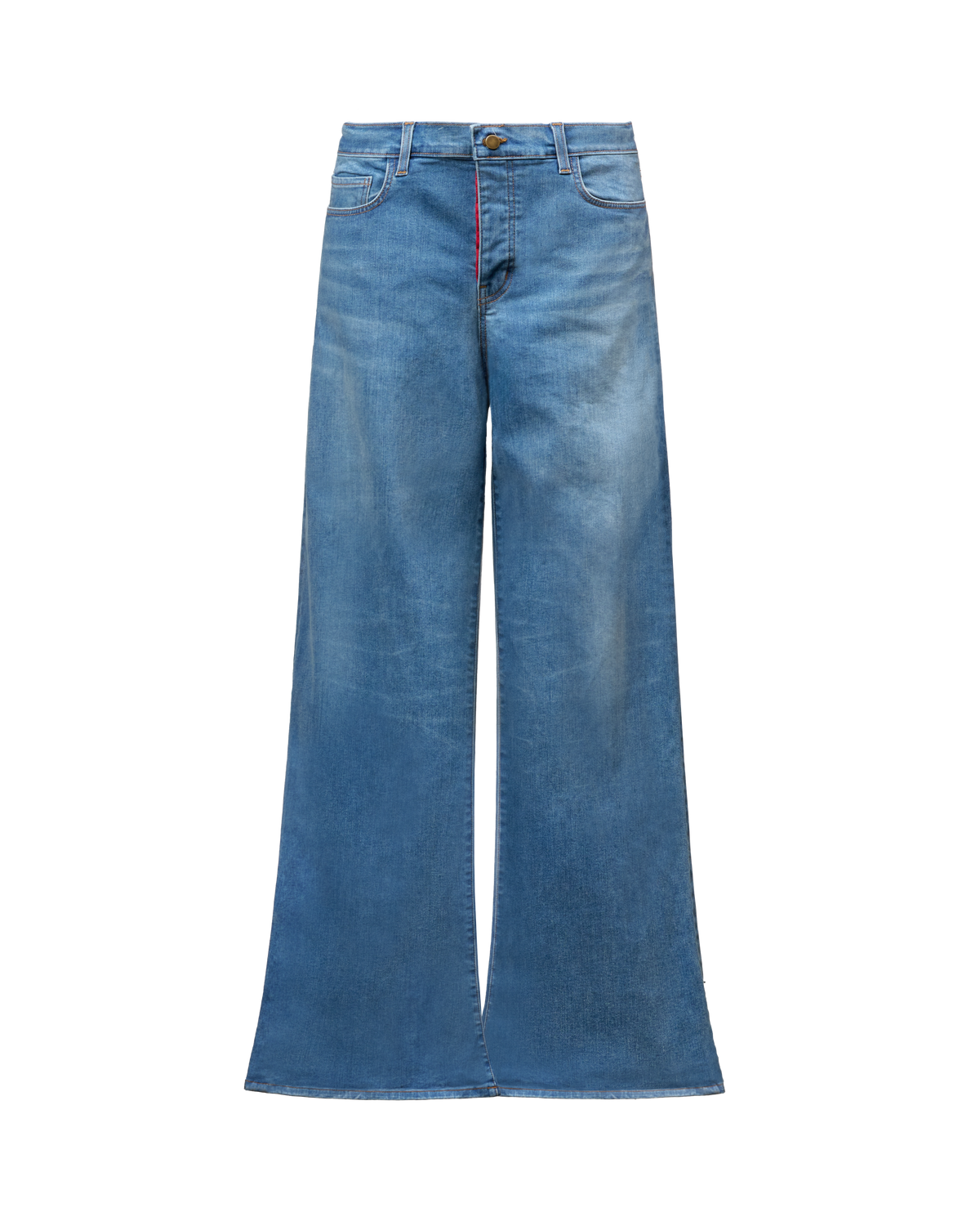 DENIM WIDE LEG PANTS - BLUE