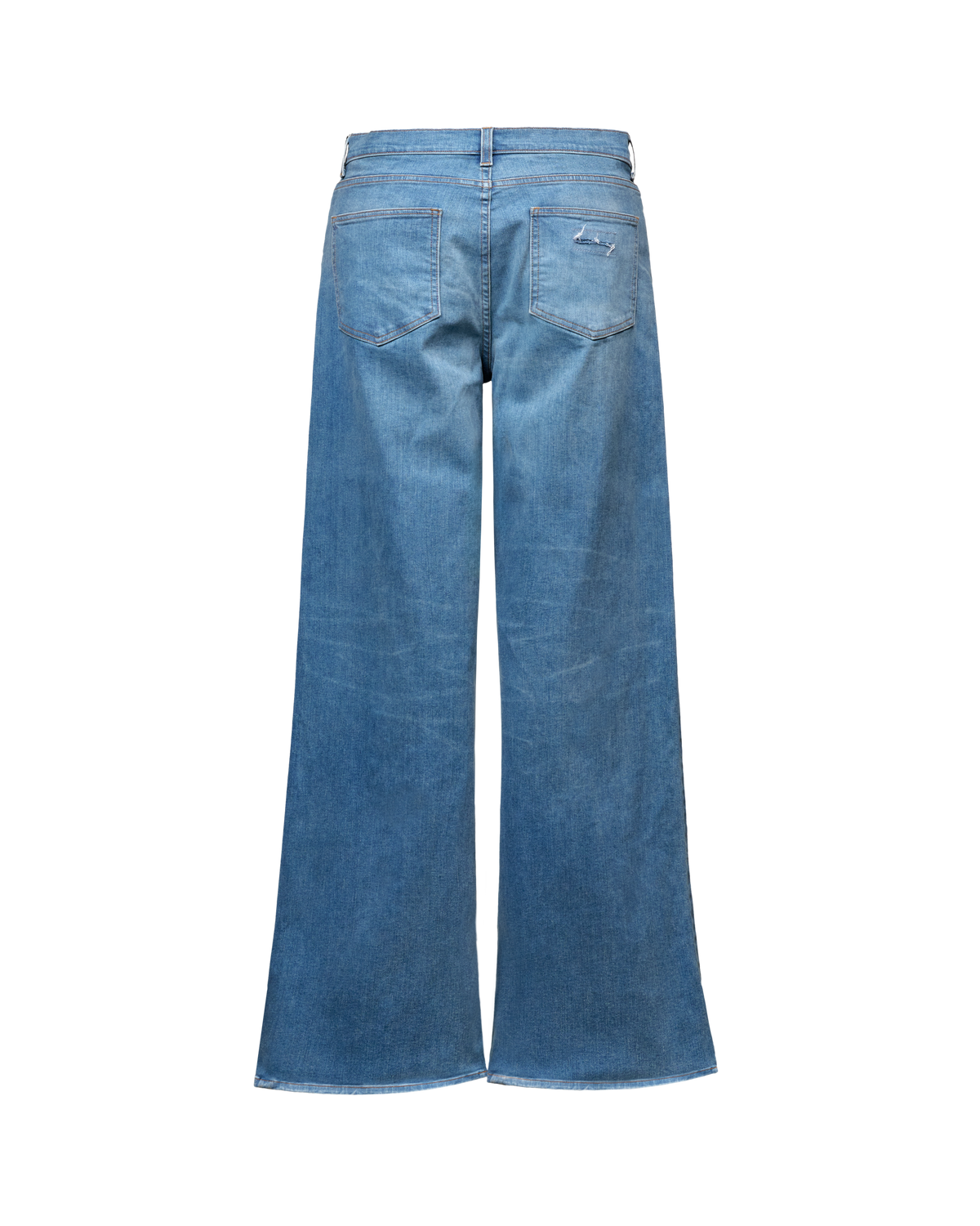 DENIM WIDE LEG PANTS - BLUE
