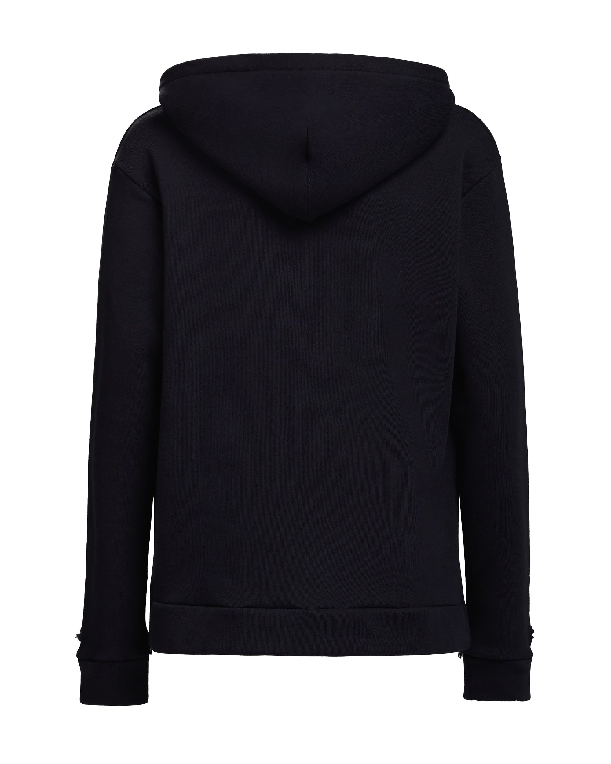 SLIM FIT ZIPPER HOODIE - BLACK