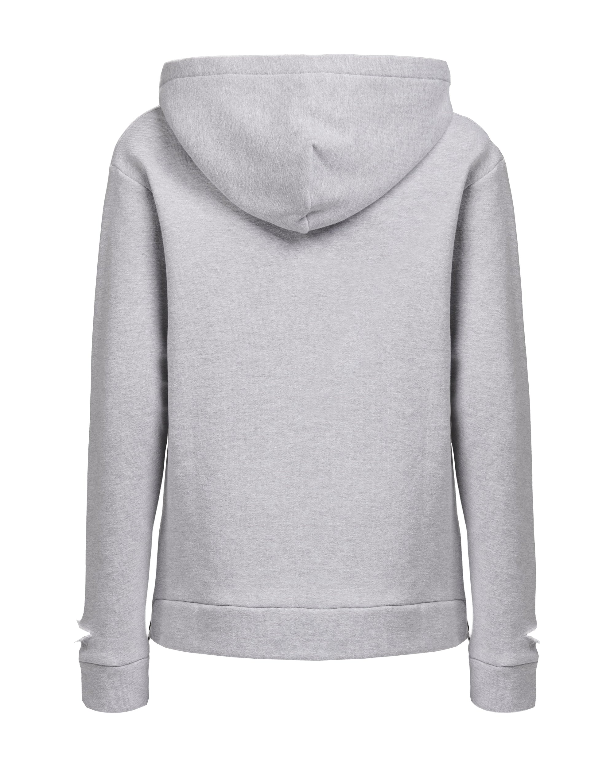 SLIM FIT ZIPPER HOODIE - HEATHER GREY