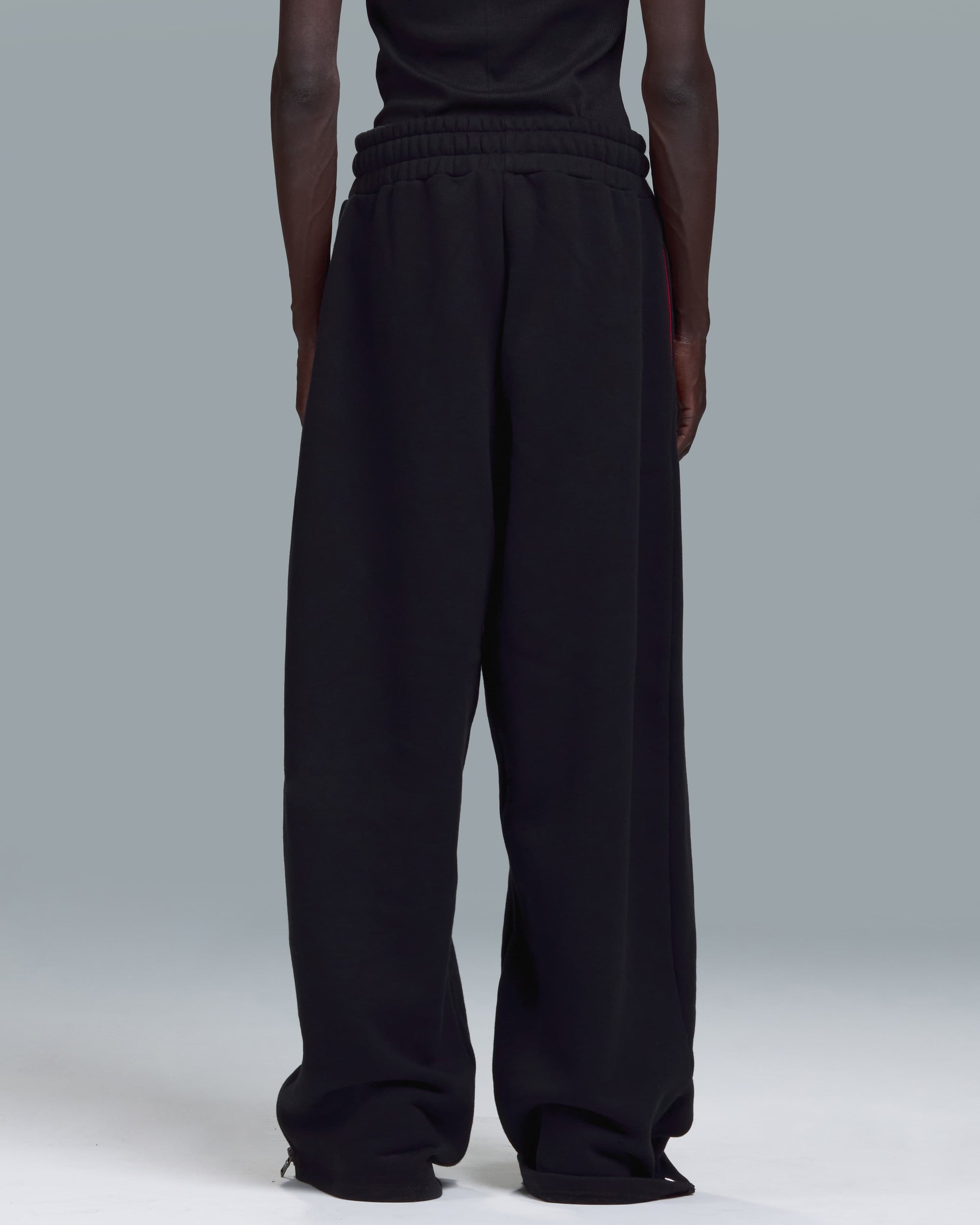 ZIPPER SWEATPANTS - BLACK