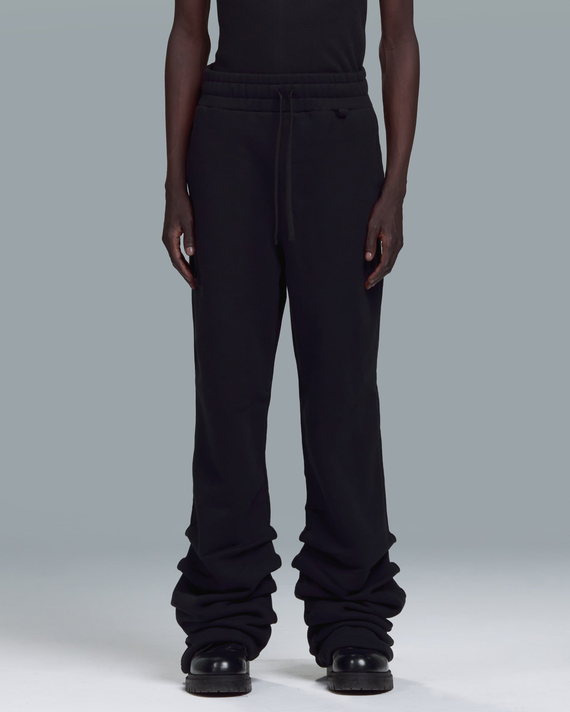 STACKED SWEATPANTS - BLACK
